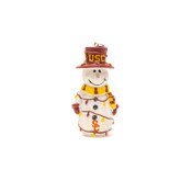 USC Trojans SC Interlock Snowman Ornament with Lights